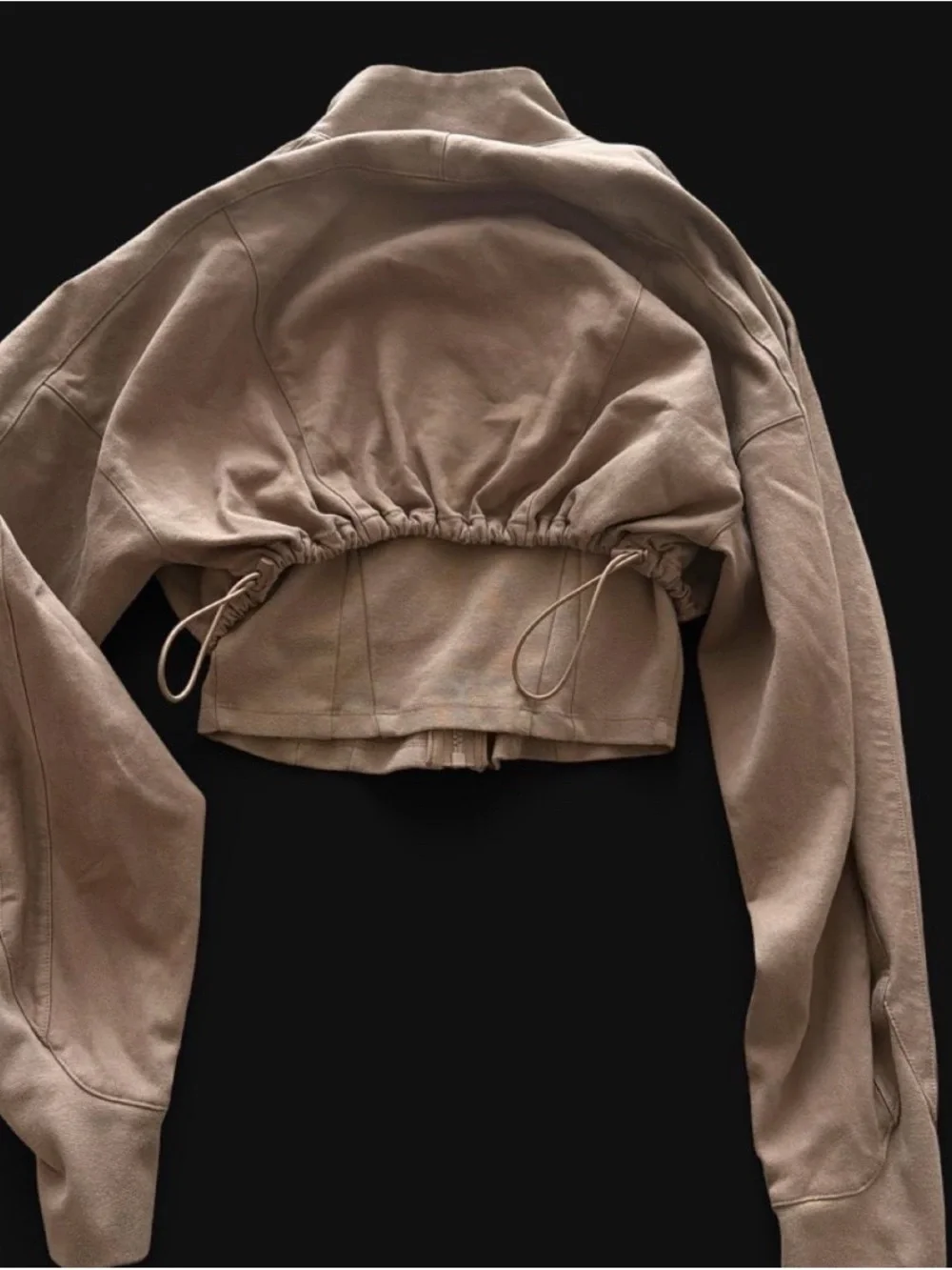 ALO Yoga Cropped Jacket in Camel Taupe